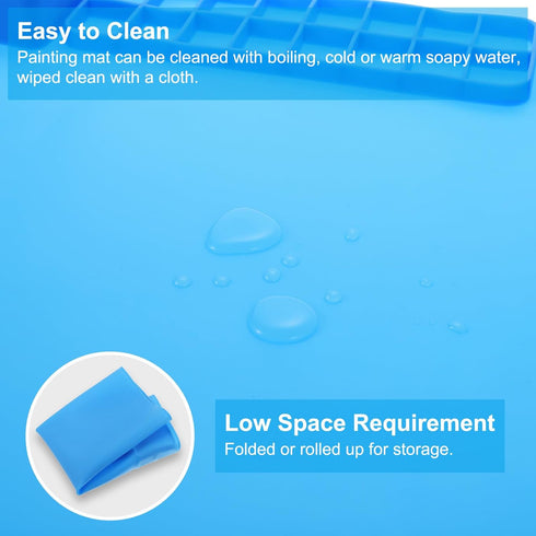 PATIKIL Silicone Painting Craft Mat 16x24 Inches,Painting Station with 16 Color Dividers and 2 Paint Dividers for Art, DIY, Drawing, Clay and Play...