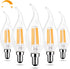 LED Chandelier Light Bulbs, E12 Candelabra Bulb 60 Watt Equivalent, 2700k Warm White 600LM E12 LED Bulb Dimmable, Vintage LED Filament C35T/CA10 C...