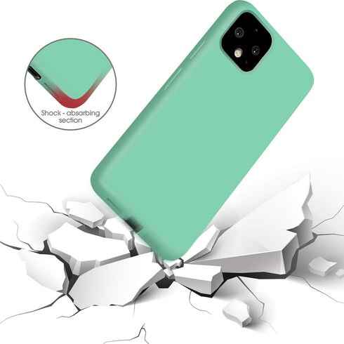 ABITKU Pixel 4XL Case, Pixel 4XL Silicone Slim Gel Rubber Phone Case Soft Microfiber Cloth Lining Cushion Compatible for Google Pixel 4 XL 6.3 inc...