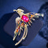 3Pcs Sparkling Rhinestone Phoenix Brooch Enamel Lapel Pin for Clothing Accessories...