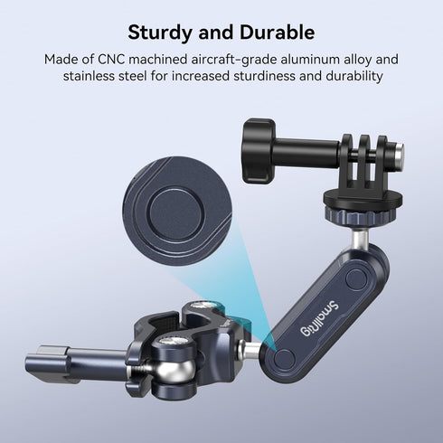 SMALLRIG Bike Motorcycle Handlebar Mount for Gopro, Pole and Roll Bar Mount, CNC All-Metal 22-32mm for Action Cameras Gopro, Insta360 and DJI - 41...