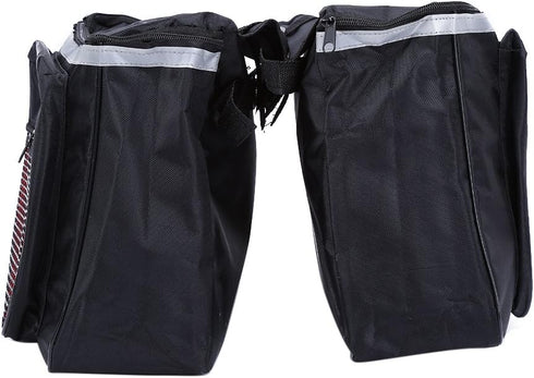 Keenso Double Rear Bag Large Capacity Waterproof Side Rear Bike Bags for Outdoor Riding, Camping, 25L, Black and Red...
