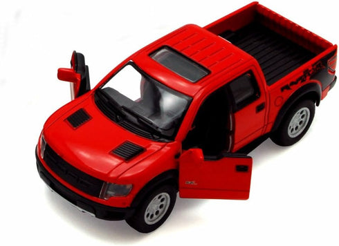 KiNSMART 2013 Ford F-150 SVT Raptor Supercrew 1:46 Scale 5" Die Cast Metal Model Toy Truck (Red)...