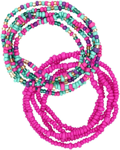 Waist Beads Body Chain for Women Colorful Stretchy African Waist Bead Body Jewelry...