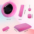7PCS Set car Interior Aesthetic Accessories, Fluffy 15 inch Steering Wheel Cover, armrest pad, seat Belt Cover,Gear Shift Cover, Fit Girly car Acc...