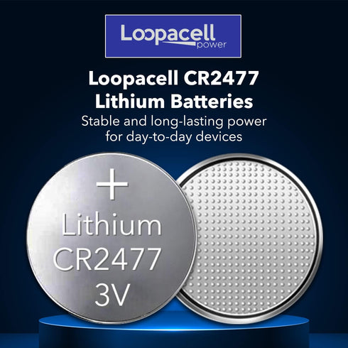 CR2477 3V Lithium Cell - Replacement for Panasonic CR2477 3V Lithium Cell Battery (Pack of 5)...