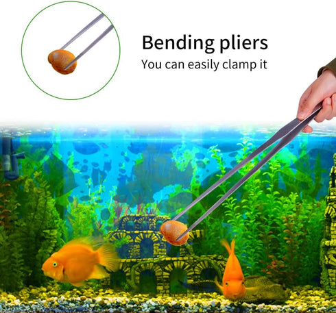 Extra Long Handle Aquarium Tweezers Serving Tongs Feed clamp,2 Pack Stainless Steel Straight and Curved Tweezers Set for Fish Tank Plants Reptile ...