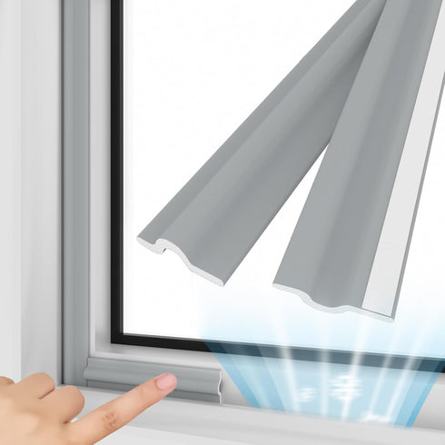 Window Weather Stripping Door Seal Strip for Bottom and Side of Door, Self-Adhesive Window Draft Stopper Foam Seal Strip,Soundproofing Window Insu...