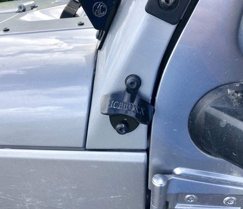 ICEBOXX Body Mounted Bottle Opener Jeep Accessory fits Jeep Wrangler JK, JK Unlimited...