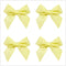 50pcs Mini Satin Ribbon Bows Fabric Ribbon Flowers 42mm x 39mm Appliques DIY Craft for Sewing, Scrapbooking, Wedding, Christmas Gift Warpping (Yel...