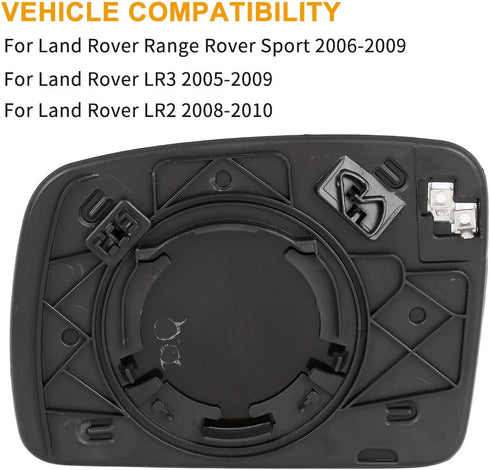 X AUTOHAUX Car Passenger Right Rearview Blue Tinted Mirror Glass Heated with Backing Plate for Land for Rover LR3 2005-2009...