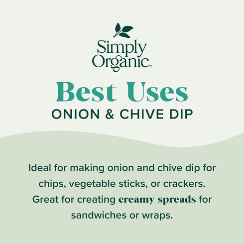 Simply Organic Onion & Chive Dip Mix, Certified Organic | 1 oz...