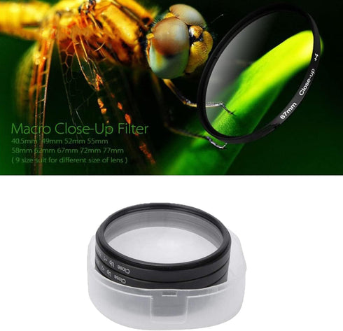 Optical Glass Macro Close Up Filters, Macro Lens Filter Kit +1/+2/+4/+10 Lens Filter, Macro Filter 58mm Closeup Macro Filter Set......