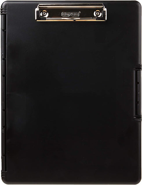 Dexas Slimcase 2 Storage Clipboard with Side Opening, Black, Office Supplies Clipboards to Organize, Carry and Store, A4 Holder, Combine Style and...