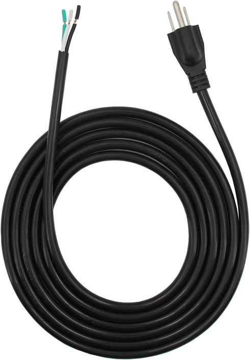 10FT Power Cable Replacement, Cable 110V 115V 120V 300V Pigtail for Appliance, NEMA 5-15P Plug US SJT 18AWG (18/3)...
