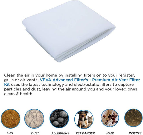 Merv 13 Filter Material , Air Filters for Stops Dust and Pet Dander as Small as 0.3 Microns (16 Ft²)...