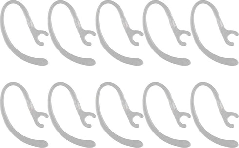 10PCS Bluetooth Headset Earpiece Universal Receiver Clip 360 Degree Rotate Clamp Holder Earhooks Ear Loop Replacement (6mm - Clear)...