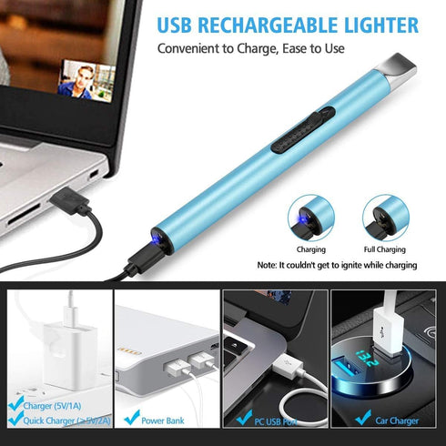 Electric USB Rechargeable Lighter Arc Long Lighter Flameless...
