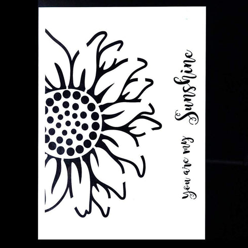 DIY Decorative Sunflower Stencil Template for Painting on Walls Furniture Crafts (A4 Size)...