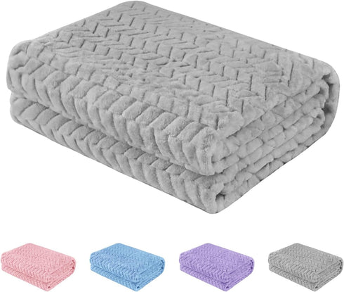 Baby Blanket Flannel, Cozy Throw Blankets for Newborn Infant and Toddler, Super Soft and Warm Receiving Baby Blanket for Crib Stroller (Grey 30 * ...