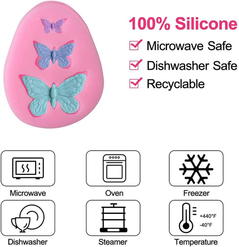 Silicone Butterfly Mold for Chololate Butterfly Fondant Candy Molds Cake Baking Mold For Homemade Cake DIY...