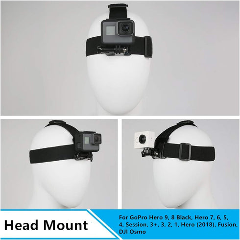 Chest Mount Harness Chesty Vest Head Mount Strap for Action Camera Compatible with GoPro Hero 11,10,9,8,Max,Go Pro Hero 7,6, 5,4, Session,3+,3,Her...