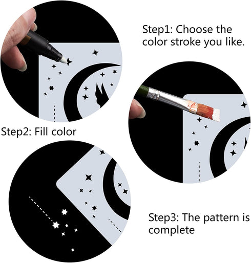 GORGECRAFT Moon Goddess Logo Stencil Reusable Star Wall Painting Template Large 11.8x11.8 Inch DIY Home Signs for Painting on Wood, Scrapbook, Wal...