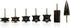 Citian 7 Stlye Black Ebony Wood Leather Burnisher Polished Rods, Leather Slicker Burnishing Tool, Edge Burnisher, Electric Polished Tip Head DIY R...