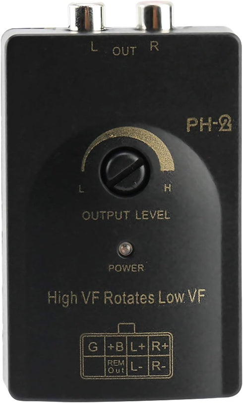 aqxreight Speaker Level Converter, Car Output Stereo Speaker High to Low Level Converter with Delay Function...