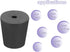MECCANIXITY Rubber Tapered Plug 18mm to 24mm Solid Test Tubes Bungs Stopper with Hole Black for Lab Home 16 Pieces...