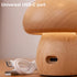 Wooden Mushroom Lamp, Portable Cordless Small Lamp, Rechargeable Battery Operated Lamp,Stepless Dimming, Night Light for Birthday Gifts...
