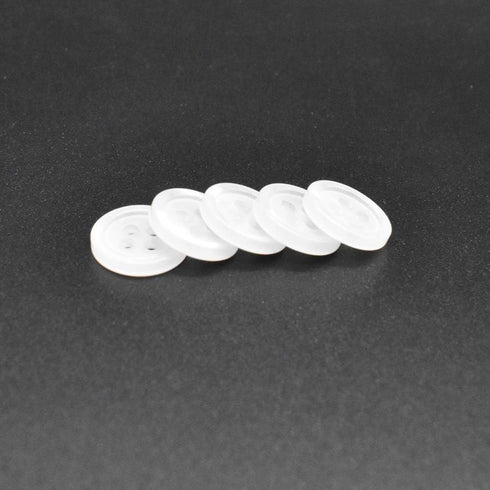 200Pcs 11mm Sewing Shirt Resin Button 4 Hole Faux Pearl Fininsh (White)...