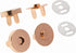 Mini Skater Magnetic Button Clasp Snaps for Sewing Craft Bag Clothing Scrapbooking No Tools Required, 6-Pack (18mm, Rose Gold)...
