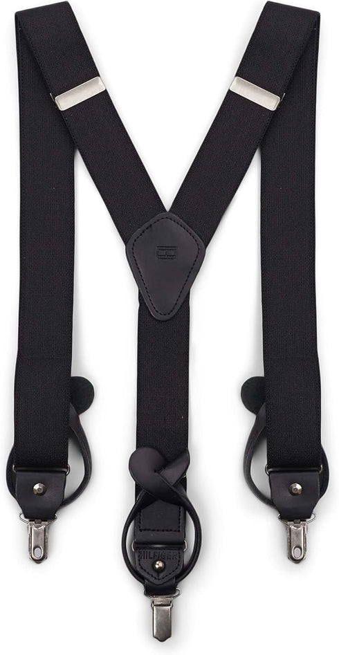 Tommy Hilfiger Men's 32mm Suspender With Convertible Clip, Button End and Strap...