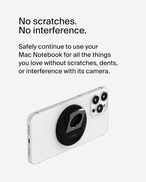 Belkin iPhone MagSafe Camera Mount for MacBook, iPhone Continuity Camera Mount, Turn iPhone to Webcam, Compatible with MacBook Pro, Air, iPhone 15...