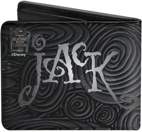 Buckle-Down Men's PU Bifold Wallet, Black & White, 4.0" x 3.5"...