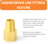 GASHER 5PCS 1/8" NPT Brake Line Adapter Fittings 3/8"-24 Threads for Inverted Flare Female...