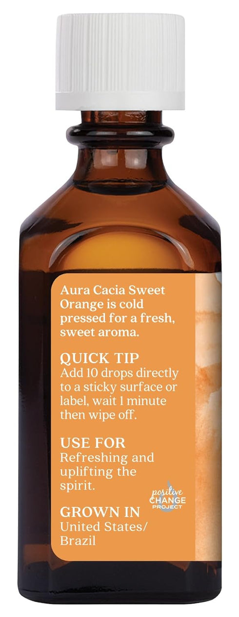 Aura Cacia Essential Oil, Cheering Sweet Orange, 2 fl. oz....
