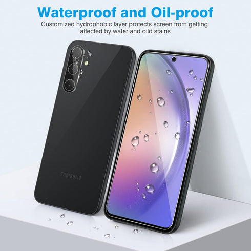 OMOTON 3+2 Pack Screen Protector for Samsung Galaxy A54 5G, 3 Pack Tempered Glass Screen Protector & 2 Pack Camera Lens Protector for Galaxy A54 2...