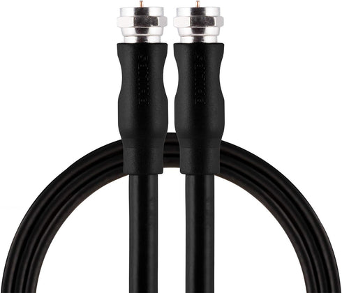 Philips RG6 Dual Shield Coaxial Cable, 15 ft. Ideal for TV Antenna DVR VCR Satellite Cable, F-Type Connectors, 3Ghz Digital, Black, SWX9245A/27...
