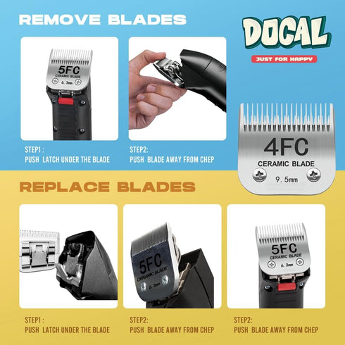 10# Pet Dog Grooming Detachable Blades, Compatible with Andis Size-10# Cut Length 1/16"(1.5mm), Most A5,KM Series Clippers,Made of Ceramic Blade &...