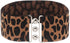 Women's Metal Belt Elastic Retro Leopard Belt Elastic Retro Pu Leather Belt(leopard print)...