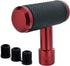 T Handle Shifter Car Knob, Joystick Style Alloy Cover with Leather Gear Stick Lever Shift Fit Most Automatic Manual Transmissions, Red-Black...
