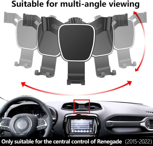 Car Phone Holder for 2015-2024 Jeep Renegade SUV Auto Accessories Navigation Bracket Interior Decoration Mobile Cell Phone Mount...