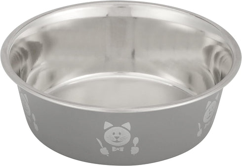 Neater Pets Hungry Bowls - Pet Food or Water Bowl, Grey with Stainless Steel Interior (Cat - 16 Oz.)...