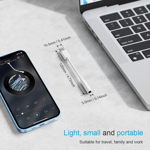 2PCS USB C to Headphone Jack, Premium USB C to 3.5mm Audio Adapter, Compatible with Samsung S20/S20+/S20 Ultra, Pixel 4/+ 4XL, and More USB C Devi...
