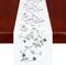 Simhomsen Double Thickness Rustic Embroidered Floral Table Runners for Spring and Summer, Dresser Scarf (Blue, 14 × 53 Inch)...