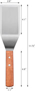 New Star Foodservice 36299 Wood Handle Heavy Duty Hamburger Turner/Spatula with Cutting Edge, 11.5"...