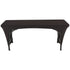 Iceberg iGear Stretch Fabric Open-Sided Table Cover, Fits 6' Table, Polyester/Spandex, Black, 30" W x 72" L...