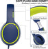 RORSOU R10 On-Ear Headphones with Microphone, Lightweight Folding Stereo Bass Headphones with 1.5M No-Tangle Cord, Portable Wired Headphones for S...